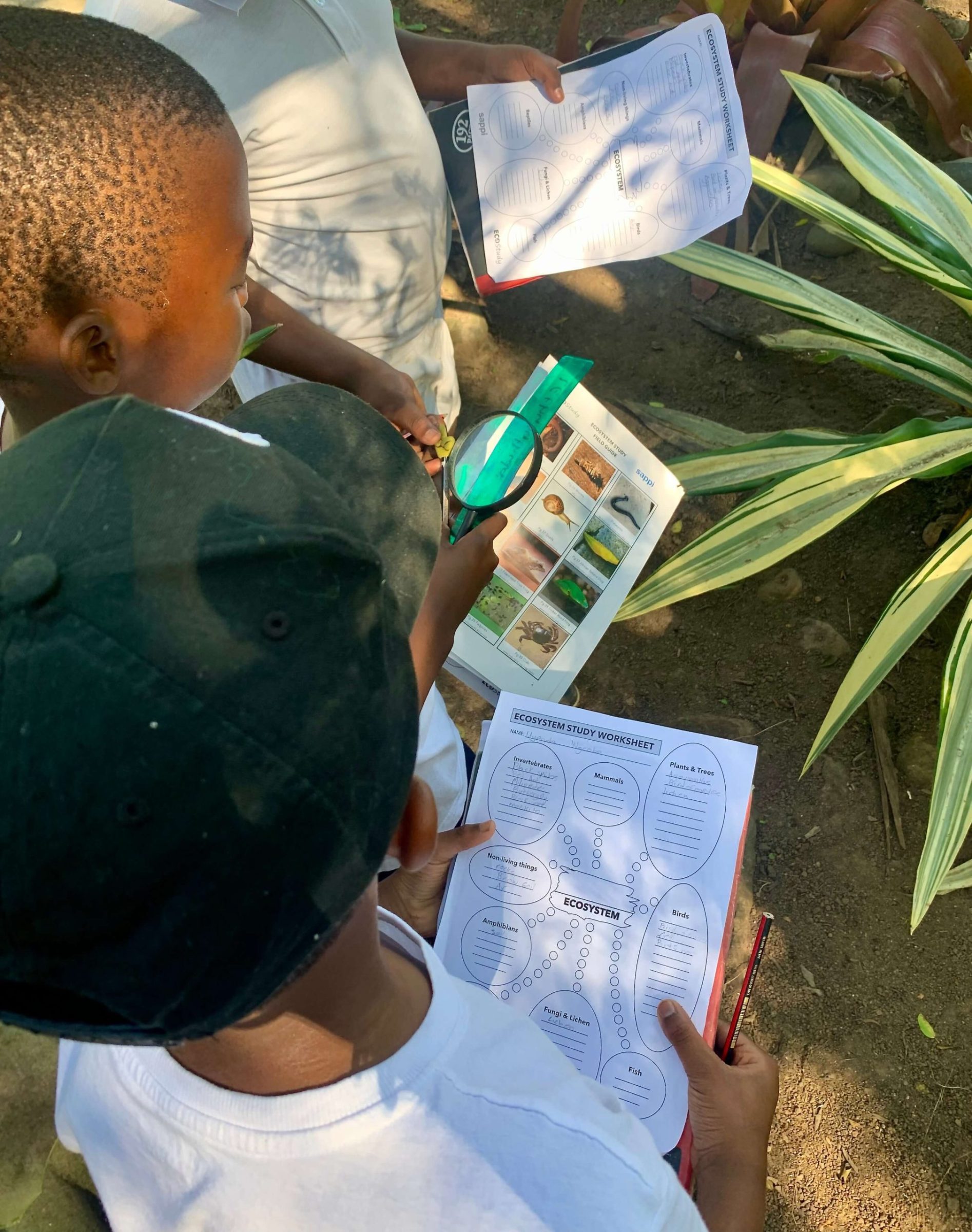 Learners with sheets
